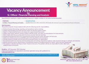 ACCA Vacancy in Nepal Medicity Hospital - seed fincancial academy